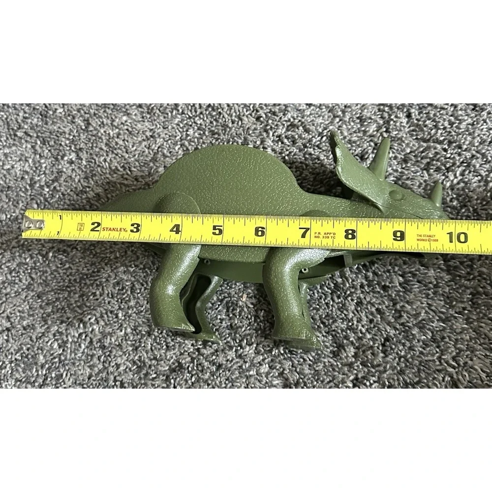 Taco Dinos! Funware Green Plastic Triceratops Taco Stand Holder, Set Of 3